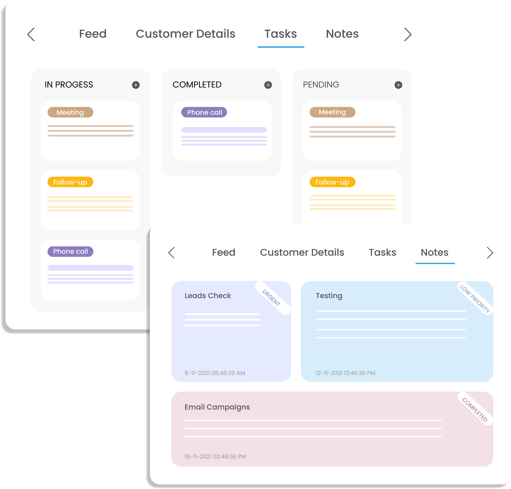 Set up your task board, notes and follow up